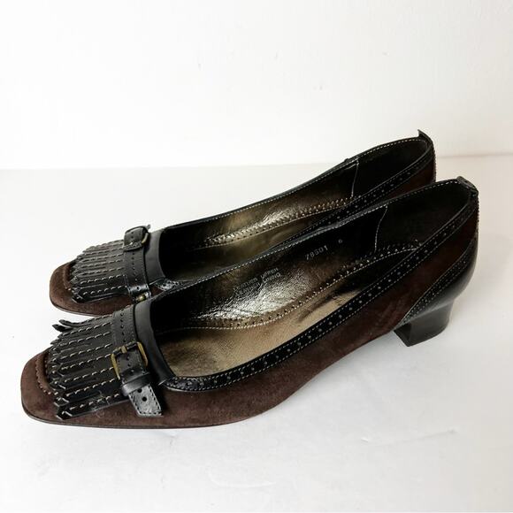 SZ 6 J. Crew Brown Leather Tassle Low Heeled Loafers - Picture 2 of 7